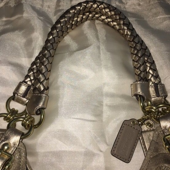 Large Tan/Gold Coach Purse - Picture 2 of 6